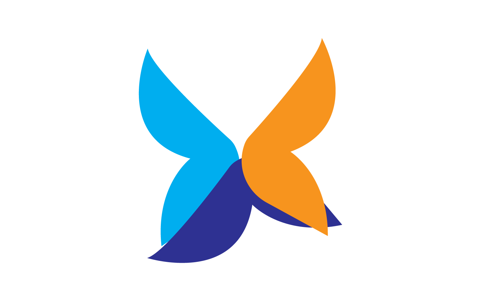 Disegno vettoriale del logo dell'illustrazione della farfalla