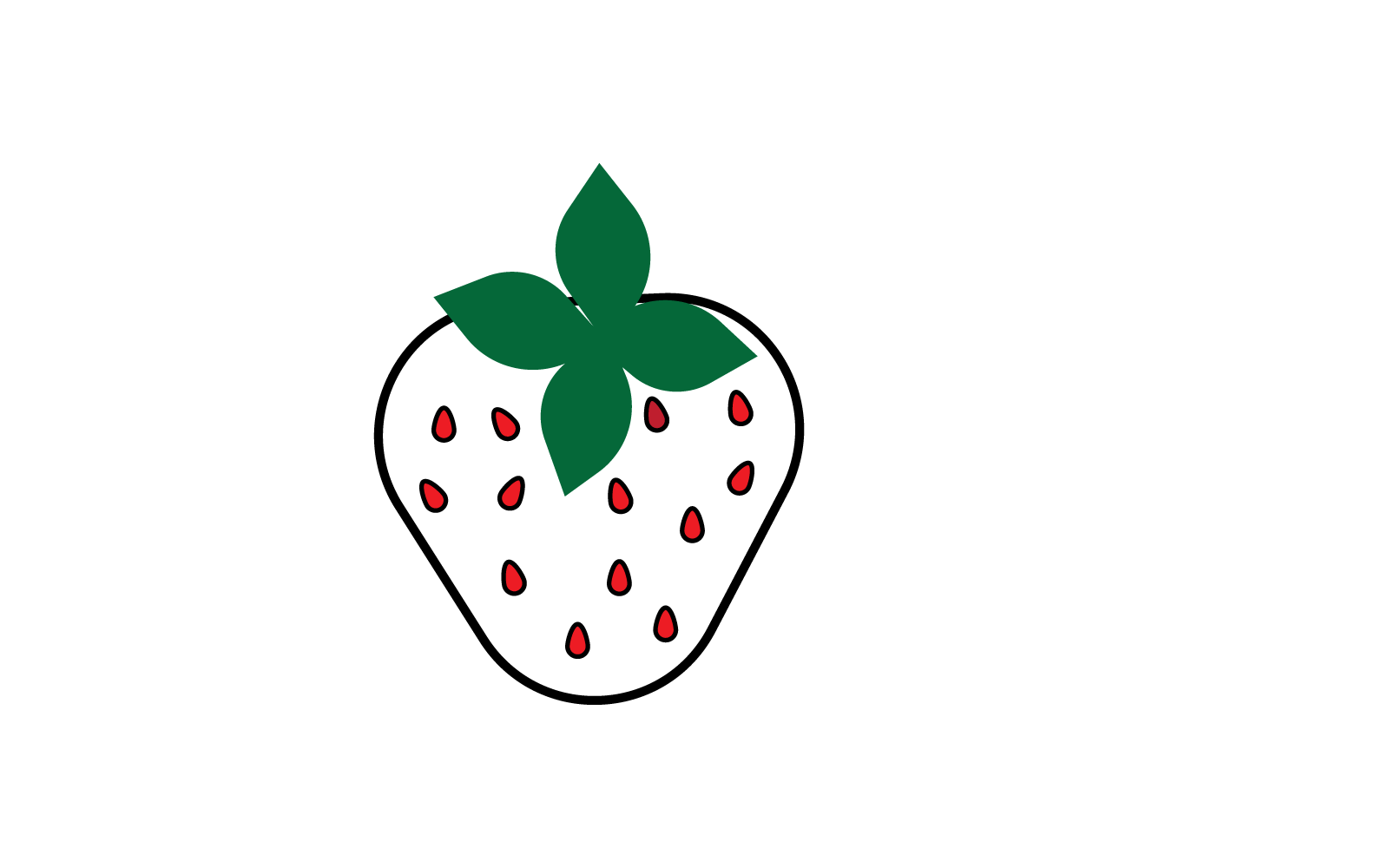 Erdbeer-Logo-Vektor-Ilustrationsvorlage