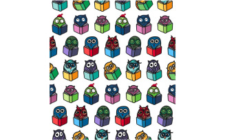 Fun Owls with Books Patterns