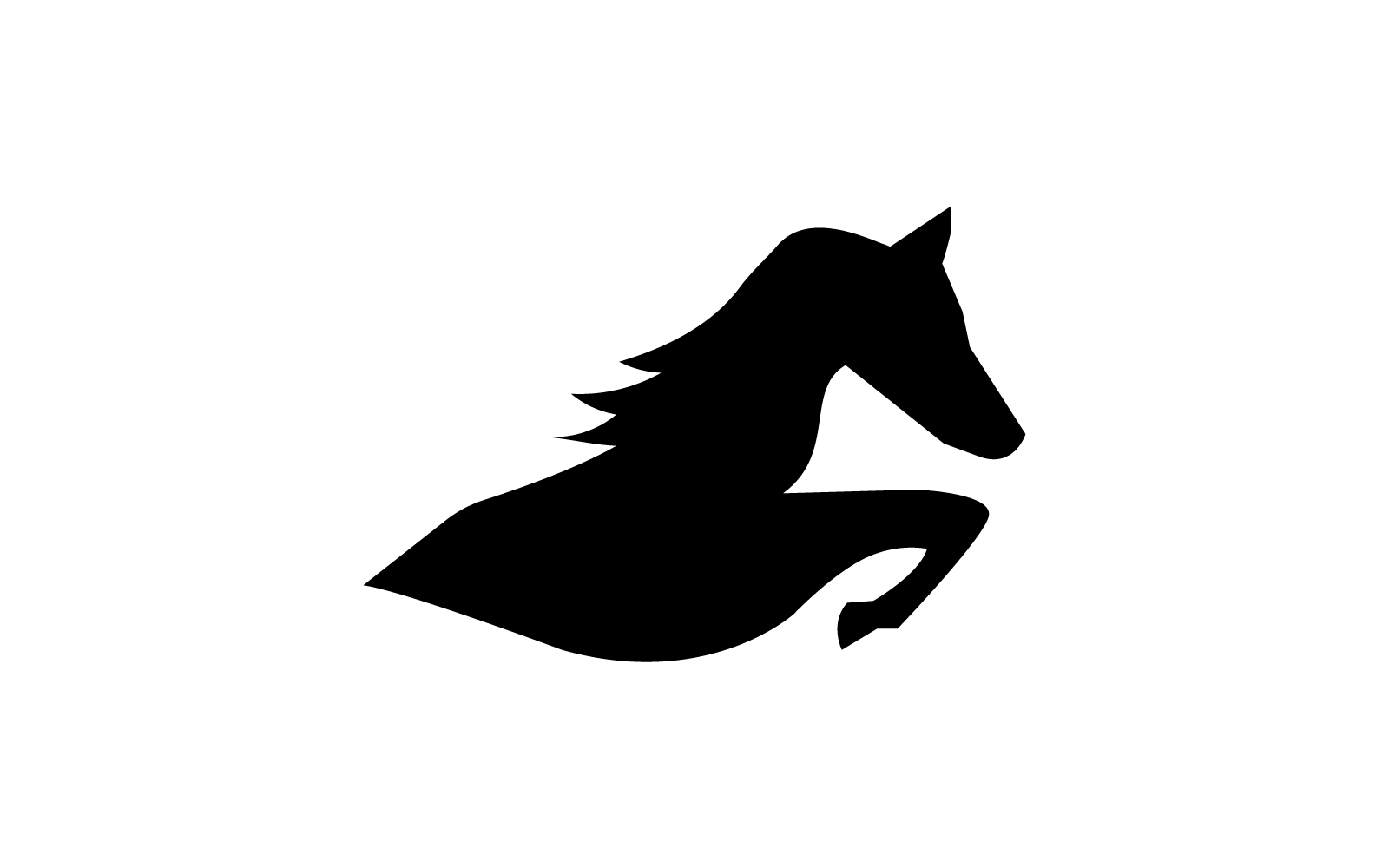 Horse logo vector flat design