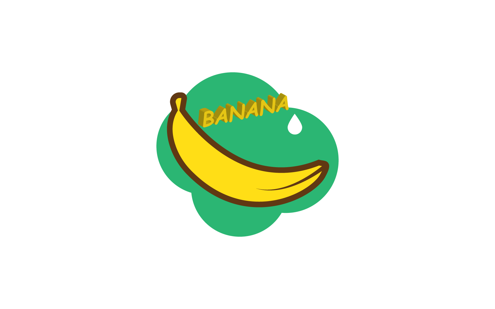 modèle d&amp;#39;illustration vectorielle de logo banane