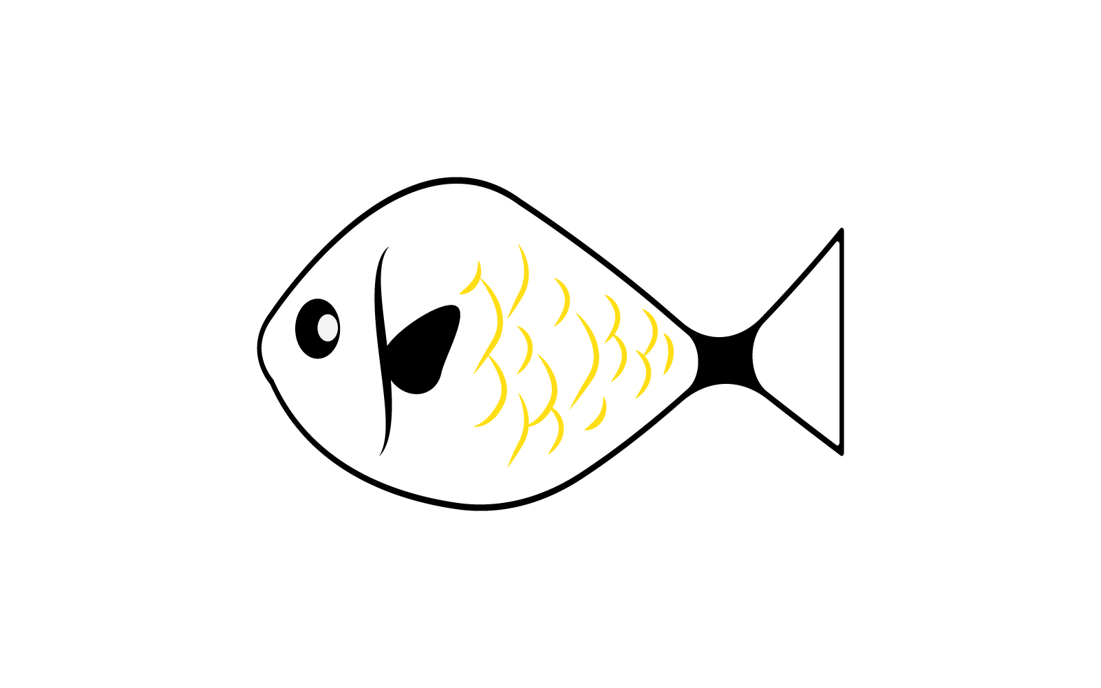 modello di illustrazione vettoriale dell'icona del pesce