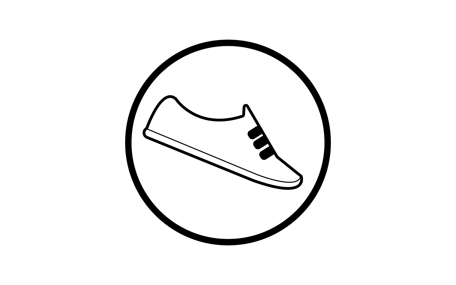 modello vettoriale logo illustrazione scarpa