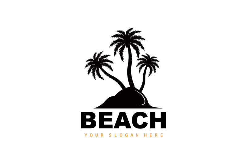 Palm Tree Logo Beach Summer DesignV1 Logo Template