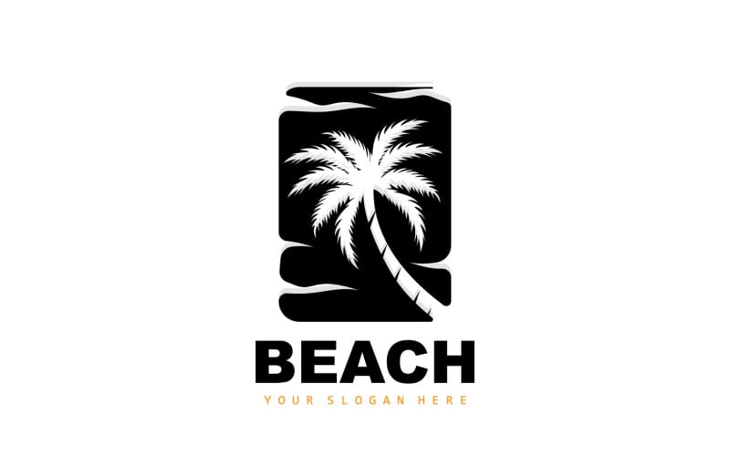 Palm Tree Logo Beach Summer DesignV6 Logo Template