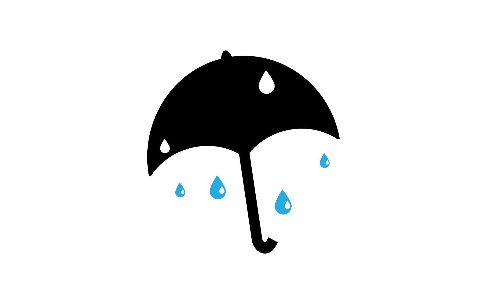 Regenschirm-Illustrationslogo-Vektorvorlage