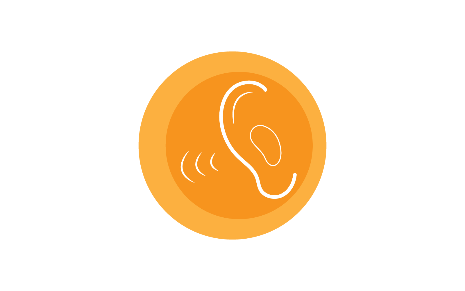 шаблон векторной иллюстрации логотипа уха