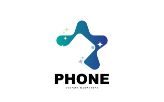 Smartphone Logo Vector Modern Phone DesignV19