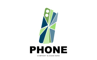 Smartphone Logo Vector Modern Phone DesignV23