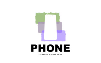 Smartphone Logo Vector Modern Phone DesignV41