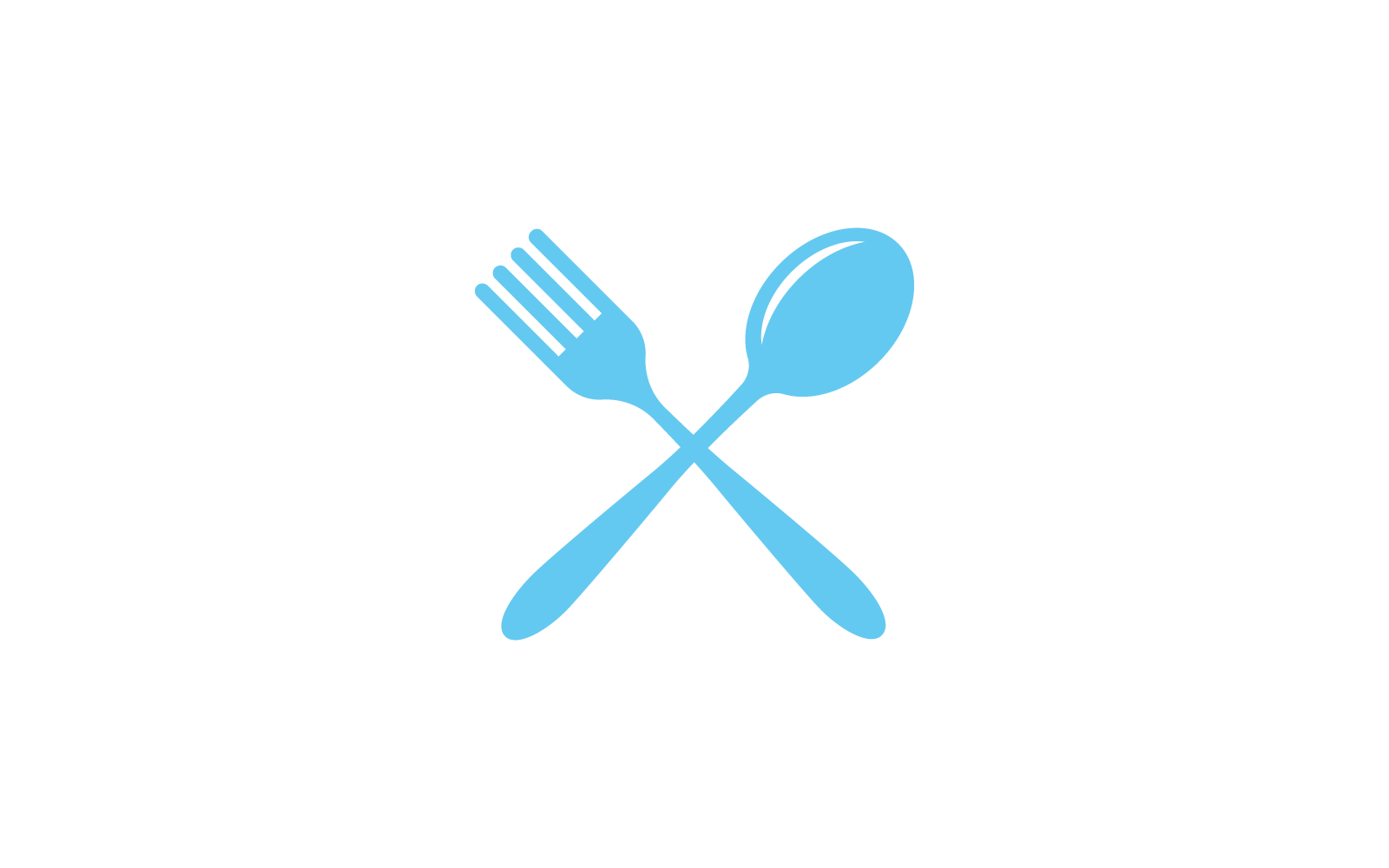 Diseño de plantilla vectorial de icono de tenedor y cuchara