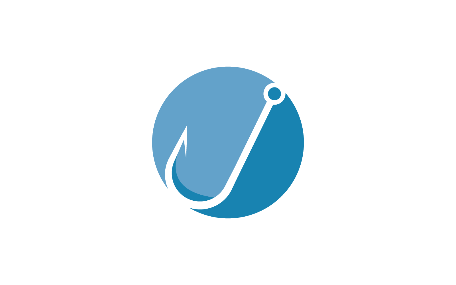Diseño plano del vector del icono del anzuelo