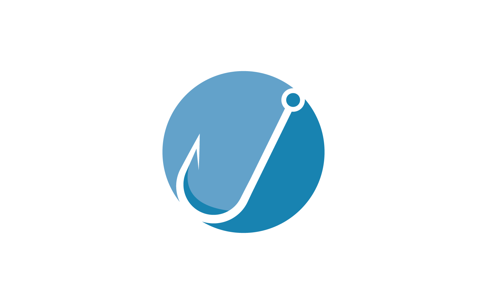 Fish hook icon vector flat design Logo Template