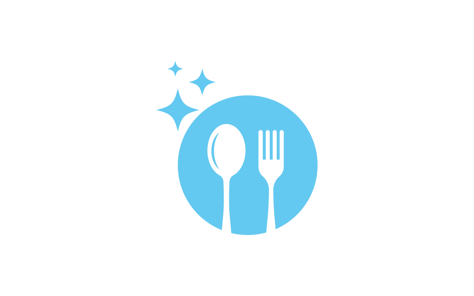 fork and spoon icon illustration template