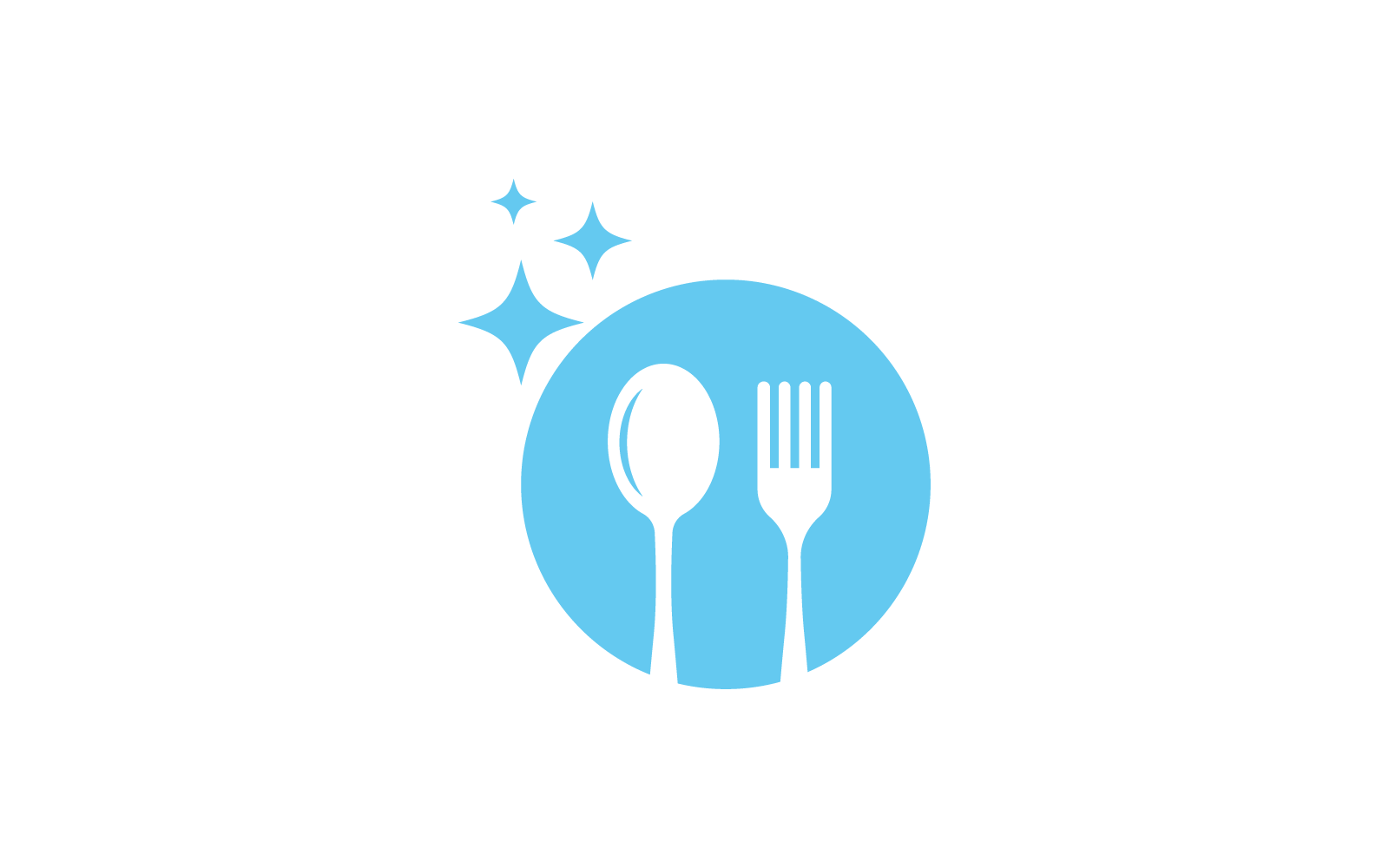 Illustrationsvorlage für Gabel- und Löffelsymbole