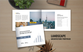 Landscape Architecture Portfolio or Landscape Architecture catalog brochure template