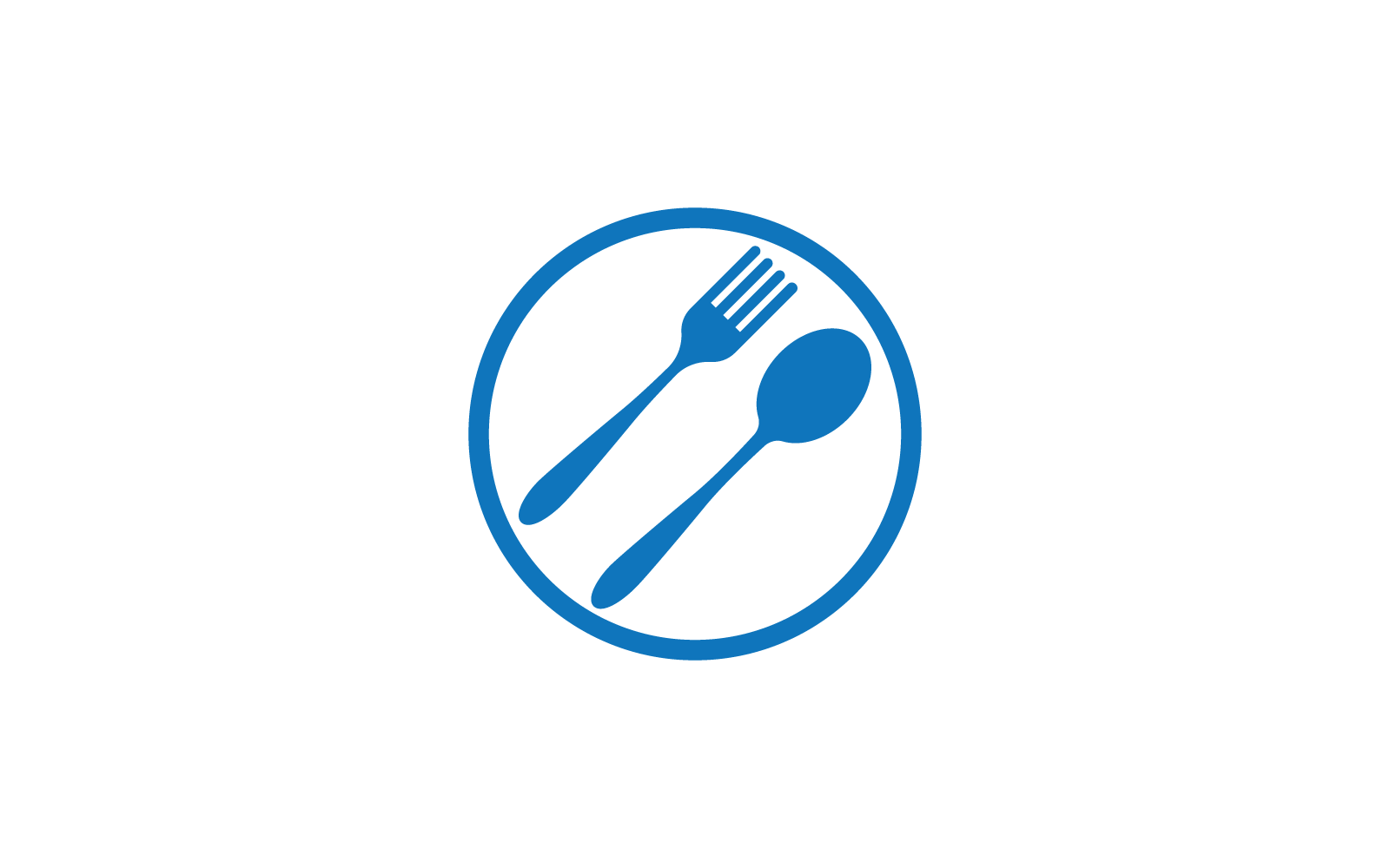 vork en lepel vector pictogram ontwerpsjabloon