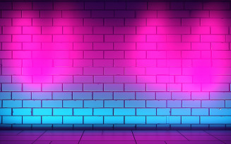 Brick wall with neon light