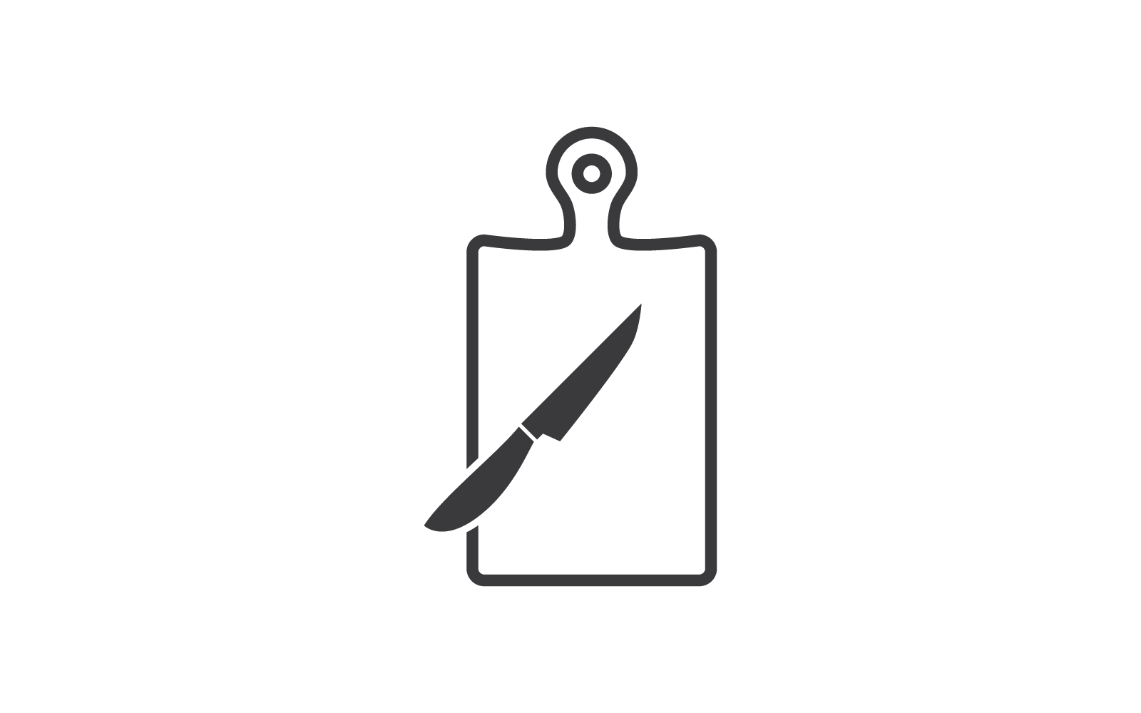 Cutting board design illustration vector template