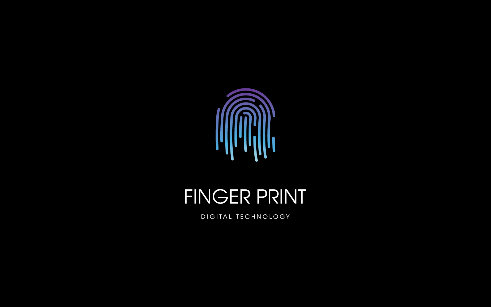 Fingerprint technology design logo vector template