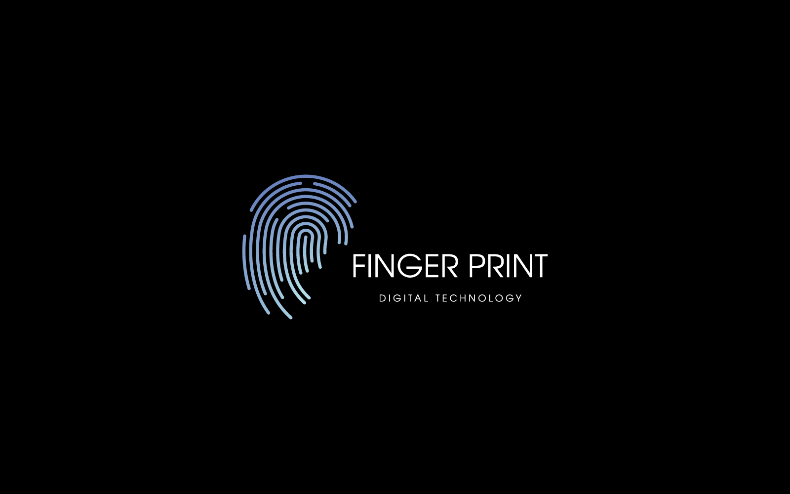 Fingerprint technology logo design template