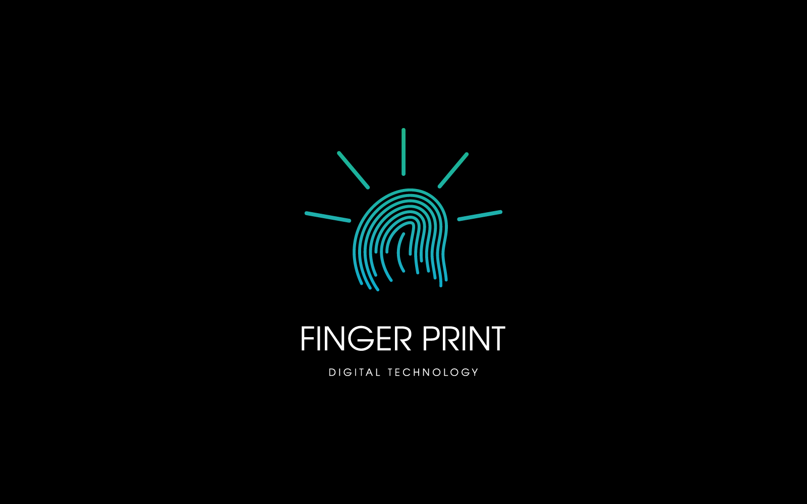 Fingerprint technology logo vector template