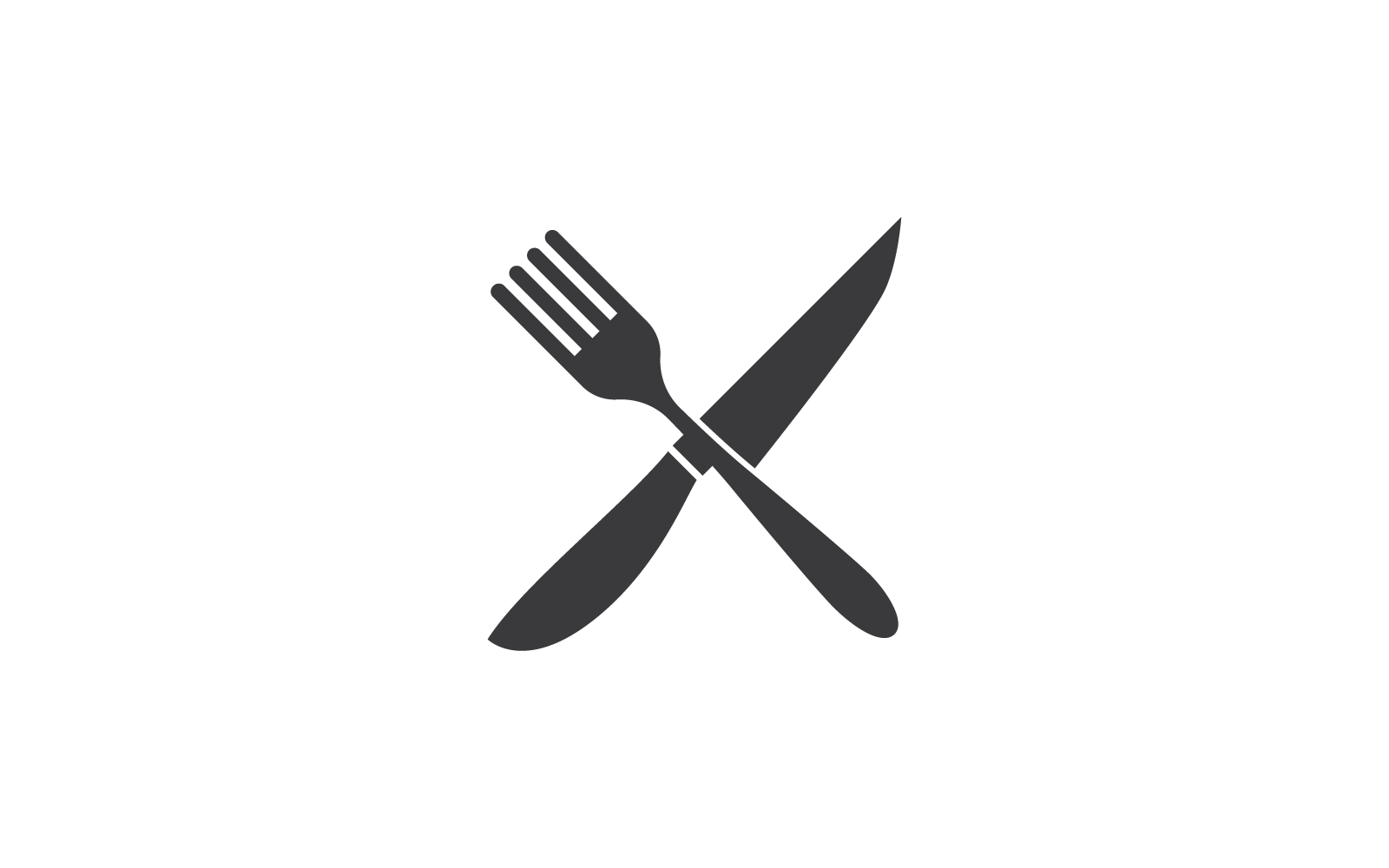 Fork and knife icon design vector template Logo Template