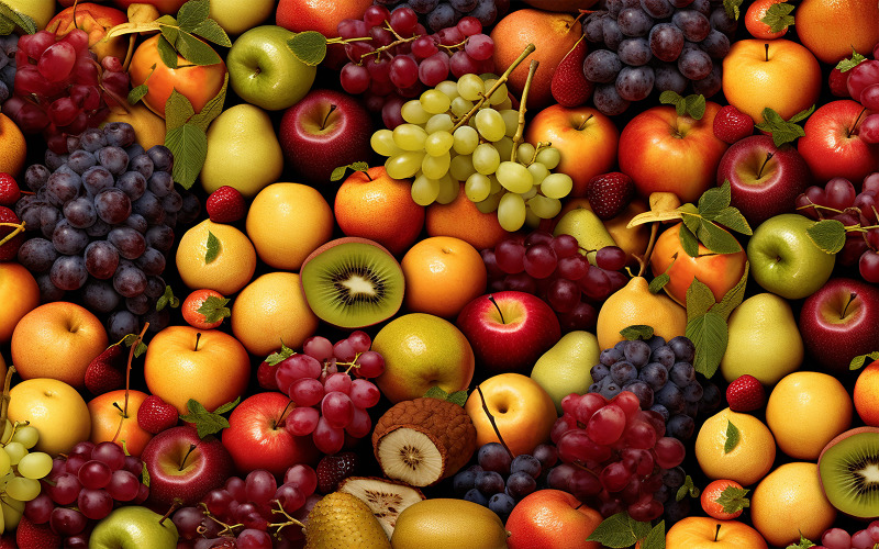 Fruits pattern background_tropical fruits pattern Background