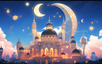 Luxury mosque background design