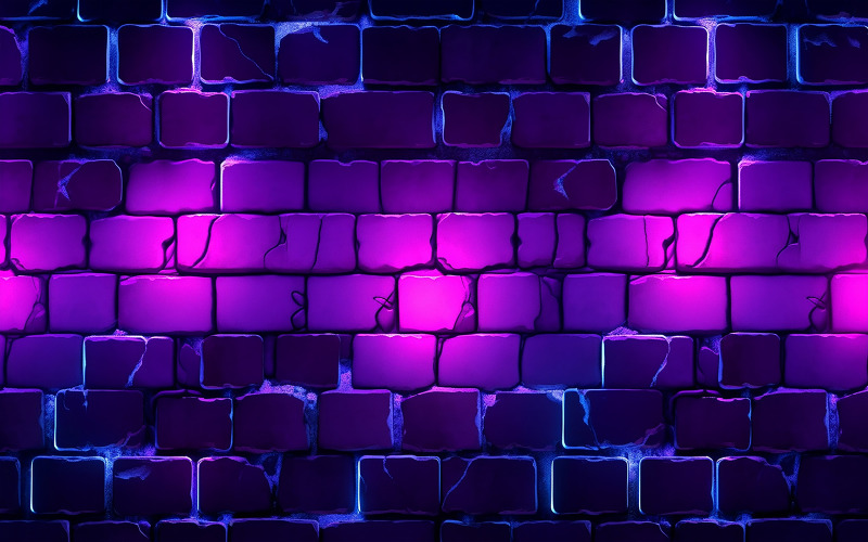 Neon wall background_neon brick wallbackground_brick wall with neon light effect_brick wall Background