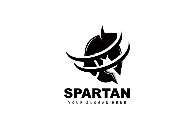 Spartan Logo Vector Silhouette Knight DesignV14 Logo Template