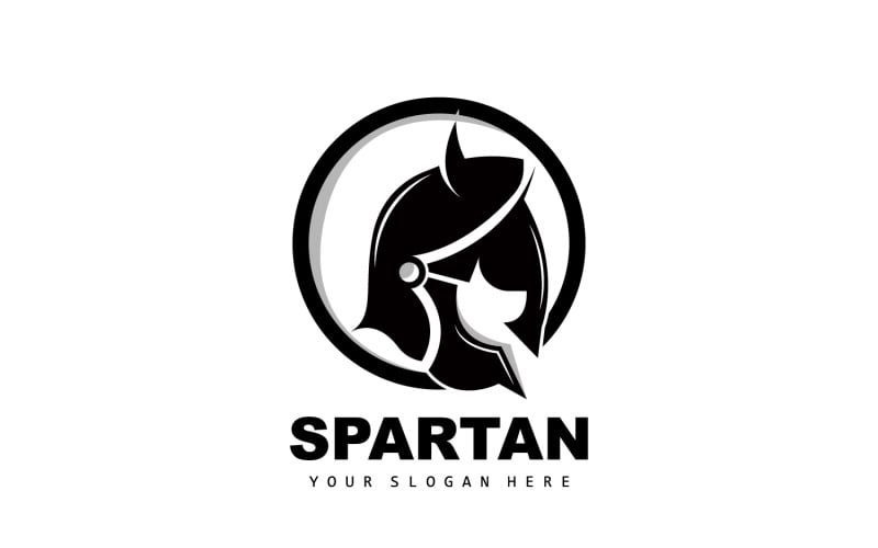 Spartan Logo Vector Silhouette Knight DesignV18 Logo Template