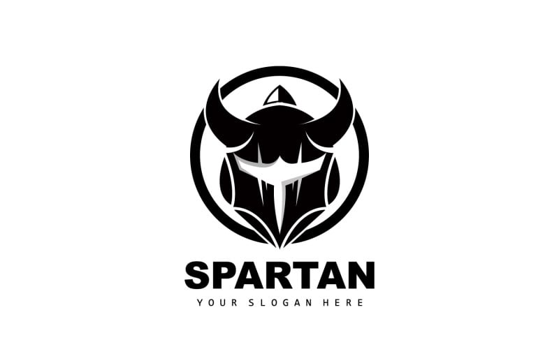 Spartan Logo Vector Silhouette Knight DesignV9 Logo Template