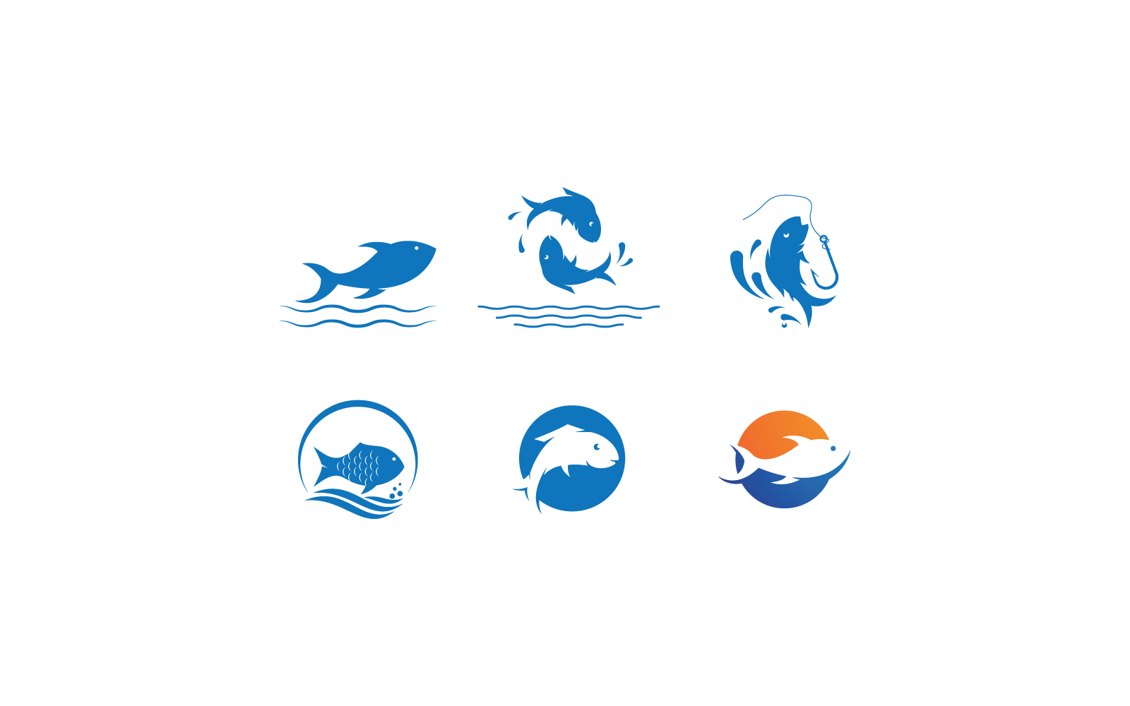 Vis illustratie logo vector sjabloonontwerp