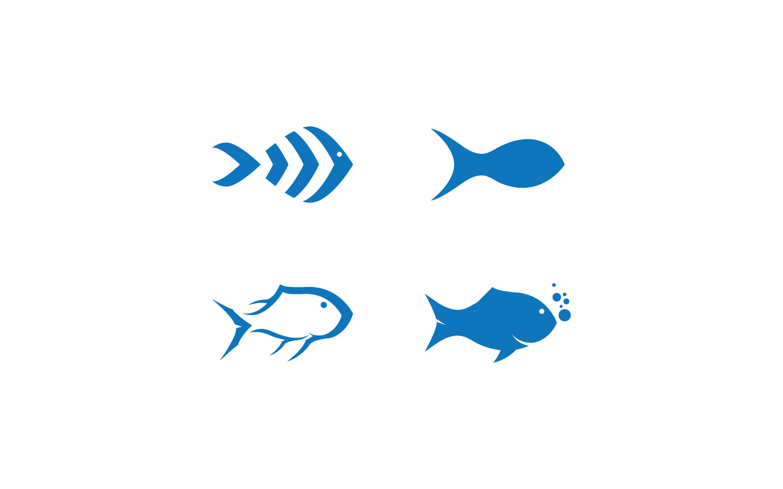 鱼图矢量标志设计模板