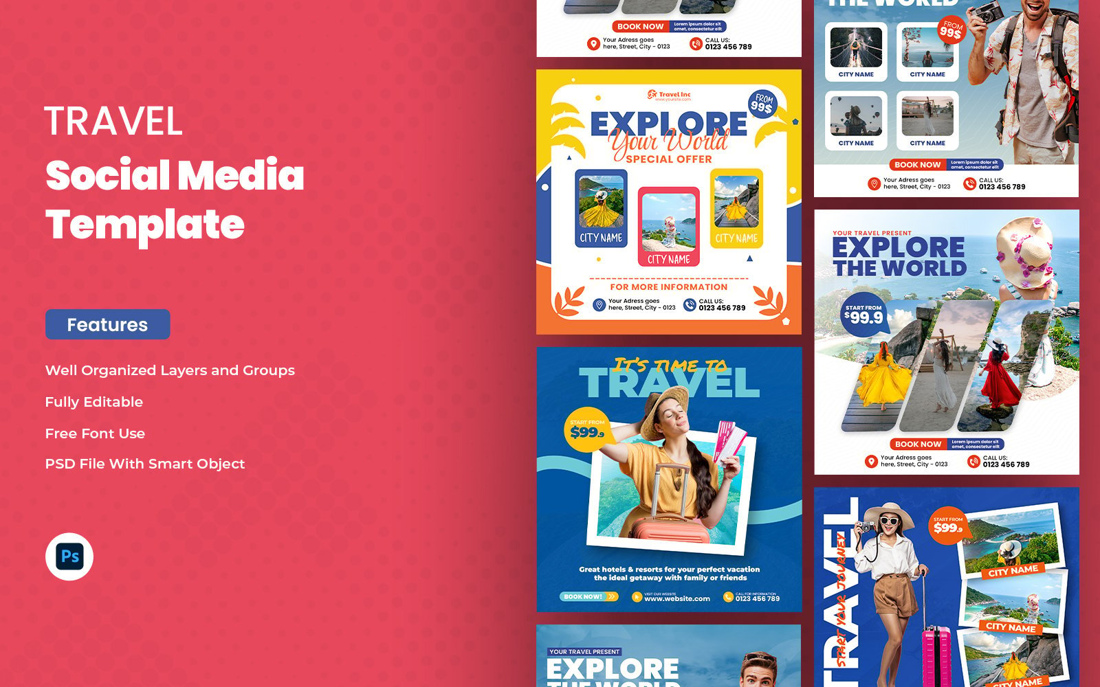 Kit Graphique #405136 Social Media Divers Modles Web - Logo template Preview
