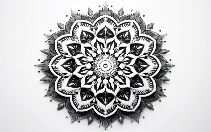 Black and white circle ornament Background