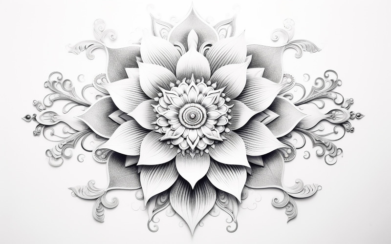 Black and white mandala design_coloring jewellery design_colored mandala design Background
