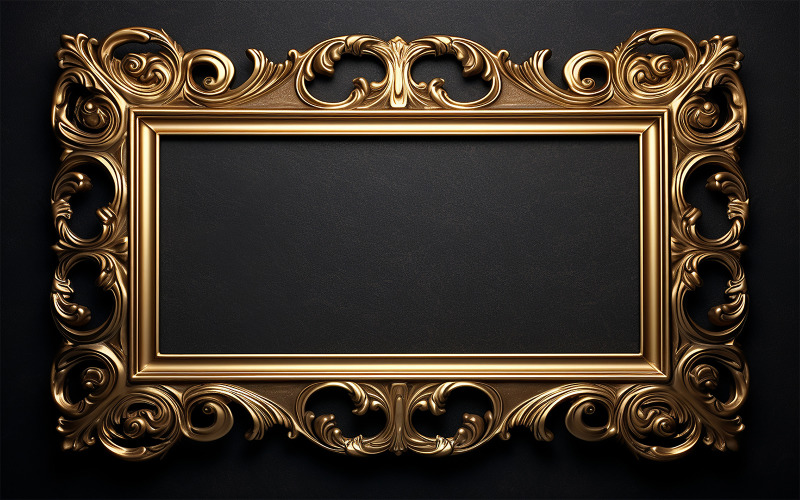 Blank frame_gold border blank frame_black and gold frame Background