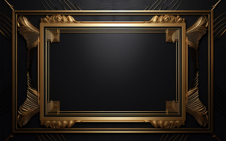 Blank luxury frame_gold border blank frame_black and gold frame