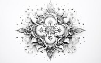 Luxury abstract ornament_abstract mandala_b&w ornament_black and white ornament