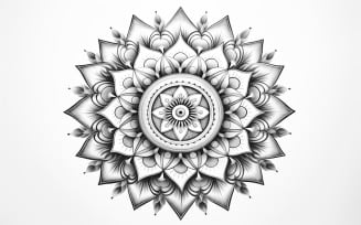 Mandala coloring page_ornament art background