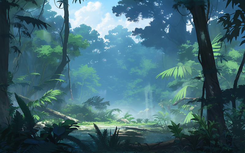 Rainforest jungle background_tropical rainforest background_tropical jungle Background