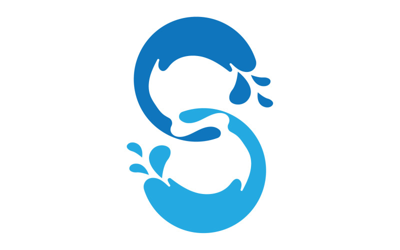 S splash water blue logo vector version v5 Logo Template