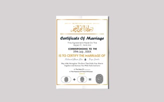 Certificate Of marriage for Islamic Verify