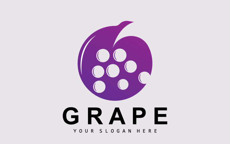 Grape Fruit Logo Style Fruit Design V10 Logo Template
