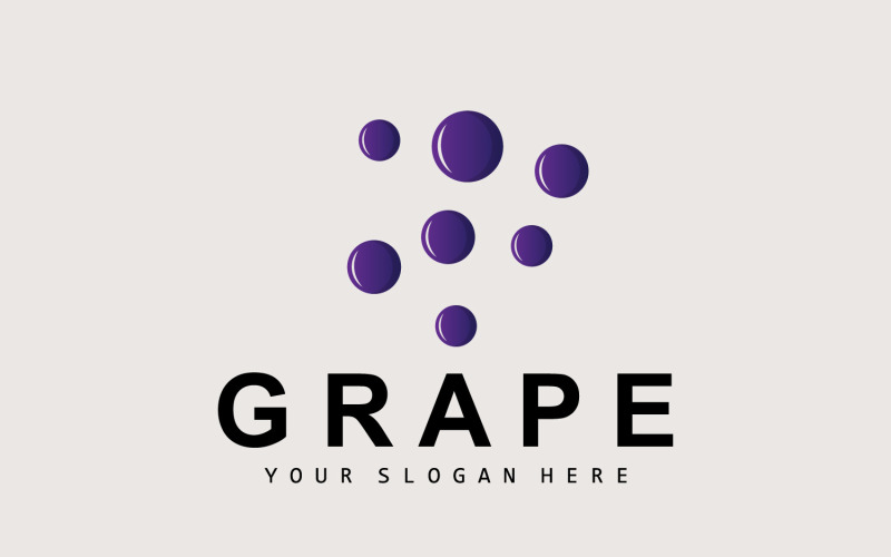 Grape Fruit Logo Style Fruit Design V11 Logo Template