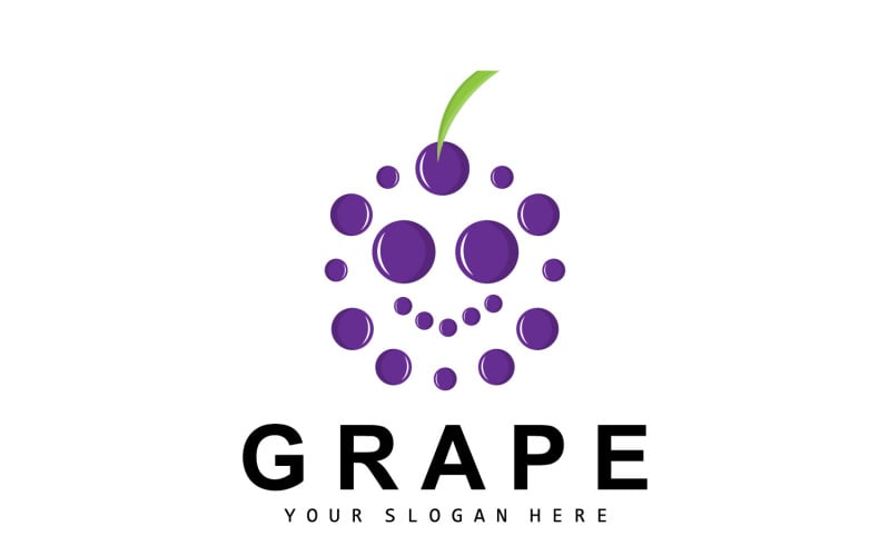 Grape Fruit Logo Style Fruit Design V12 Logo Template