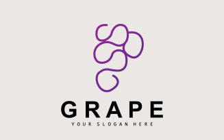 Grape Fruit Logo Style Fruit Design V2