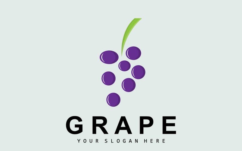 Grape Fruit Logo Style Fruit Design V3 Logo Template